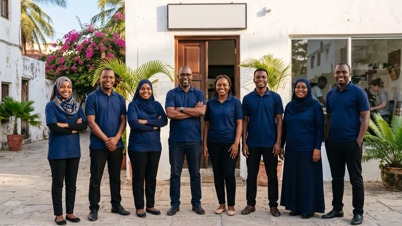 The Zanwave Print and Digital Solutions team in Zanzibar